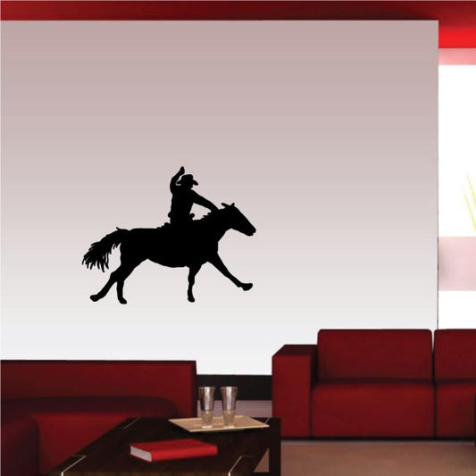 Image of Cowboy Wall Decal - Vinyl Decal - Car Decal - 117