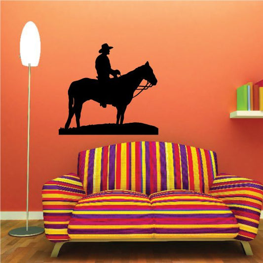 Image of Cowboy Wall Decal - Vinyl Decal - Car Decal - 138