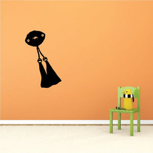 Black cowboy silhouette vinyl wall decal