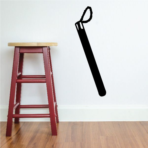 Cowboy boot vinyl wall decal, black