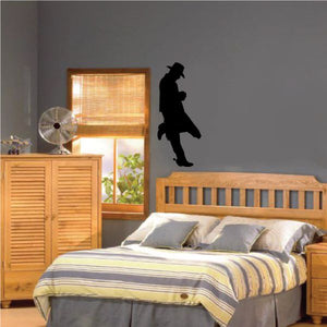 Cowboy wall decal vinyl cowboy silhouette