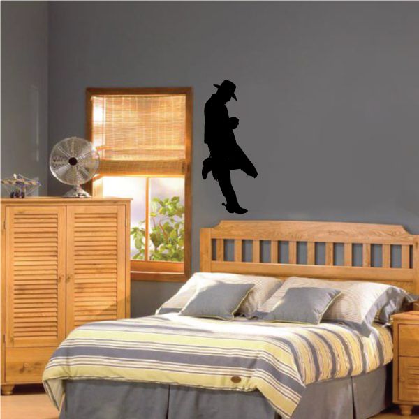Cowboy wall decal vinyl cowboy silhouette
