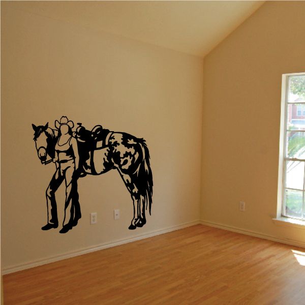 Image of Cowboy Wall Decal - Vinyl Decal - Car Decal - Large 001