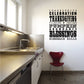 Thanksgiving wall decal with black lettering: pilgrims, Indians, pumpkin, blessings