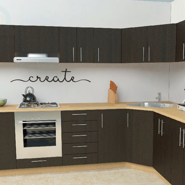 Create wall decal with cursive script text