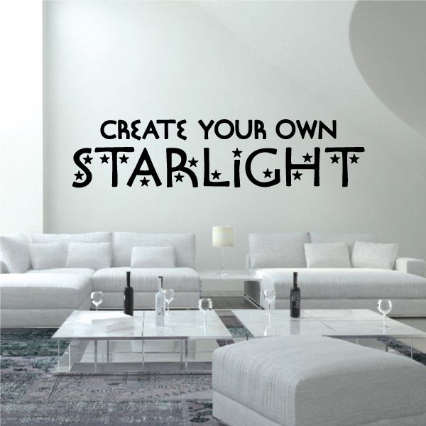 Starlight wall decal with “CREATE YOUR OWN STARLIGHT” text and star icons