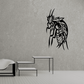 Creepy bee wall decal with bold black stylized insect design