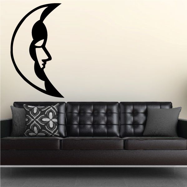 Image of Crescent Moon Cloud Decal