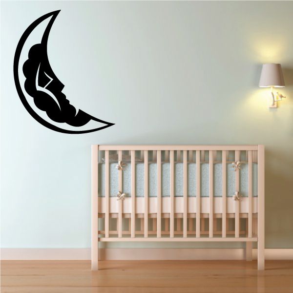 Image of Crescent Moon Sleeping Decal