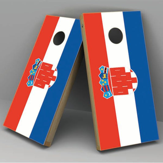 Croatia Flag Cornhole Board Vinyl Decal Wrap