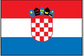 Croatia flag sticker with red-white-blue design and Croatian coat of arms shield