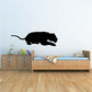 Crouching tiger wall decal, black silhouette