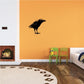 Standing raven decal with black bird silhouette