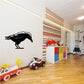 Black crow watching wall decal silhouette