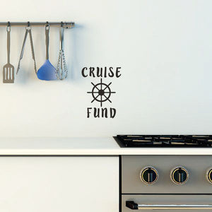 Cruise Fund decal with “CRUISE FUND” text and steering wheel emblem