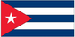Cuba flag sticker with blue-white-blue stripes, red triangle, and white five-point star