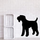 Airedale terrier decal with black dog silhouette
