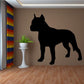 Black American Staffordshire terrier silhouette decal, side profile