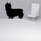 Silky terrier dog decal, black standing silhouette