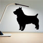 Black Australian terrier silhouette decal sticker, side profile