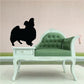 Black Papillon dog silhouette wall decal