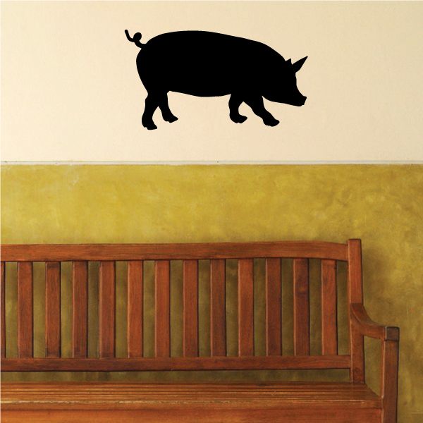 Image of Curious Pig Silhouette Decal