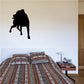 Rottweiler dog decal, black silhouette sitting on all-fours stance