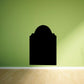 Curved-top tombstone decal, black arched silhouette