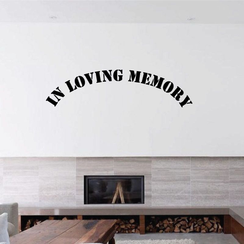 Custom In Memory Of Text Wall Decal - Vinyl Decal - Car Decal - DC014