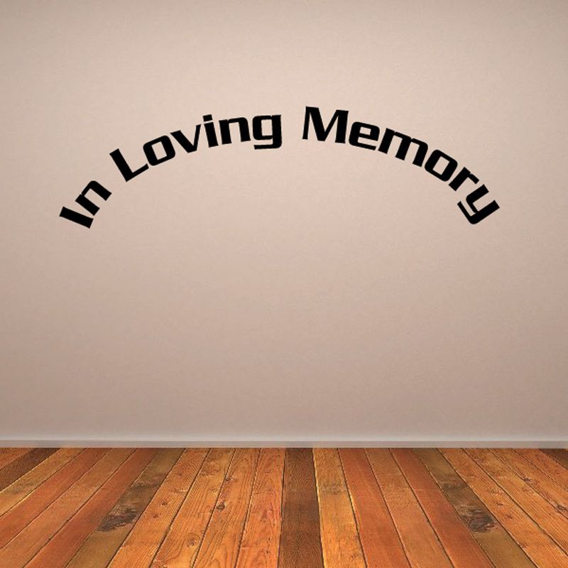 Custom In Memory Of Text Wall Decal - Vinyl Decal - Car Decal - DC016