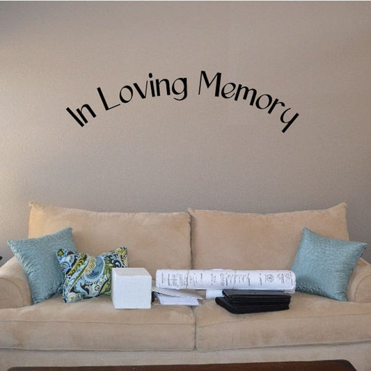 Custom In Memory Of Text Wall Decal - Vinyl Decal - Car Decal - DC019