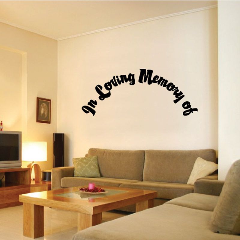 Custom In Memory Of Text Wall Decal - Vinyl Decal - Car Decal - DC022