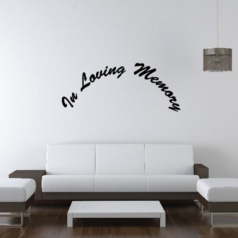 Custom In Memory Of Text Wall Decal - Vinyl Decal - Car Decal - DC026