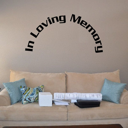 Custom In Memory Of Text Wall Decal - Vinyl Decal - Car Decal - DC027