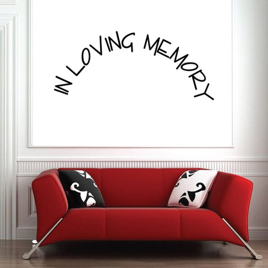 Custom In Memory Of Text Wall Decal - Vinyl Decal - Car Decal - DC031