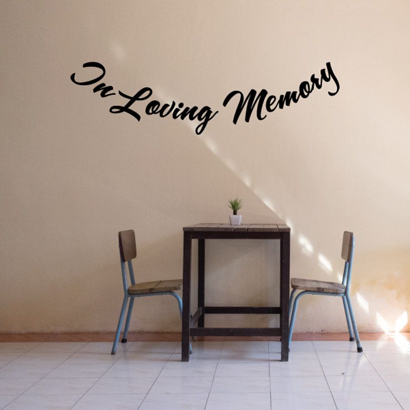 Custom In Memory Of Text Wall Decal - Vinyl Decal - Car Decal - DC034