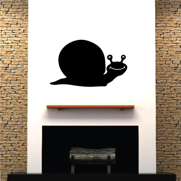 Image of Smiling Cartoon Snail Decal