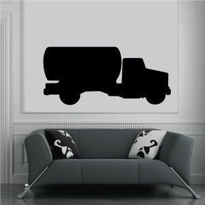 Black propane truck decal silhouette on a rectangular sheet