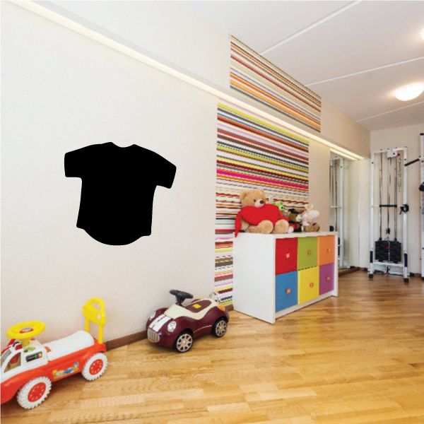 Black short-sleeve baby shirt top decal silhouette