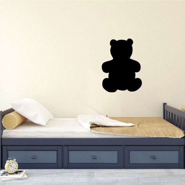 Black teddy bear silhouette wall decal