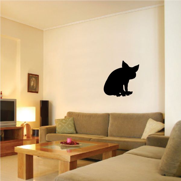 Image of Cute Sitting Pig Silhouette Decal