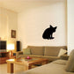 Black sitting pig silhouette wall decal