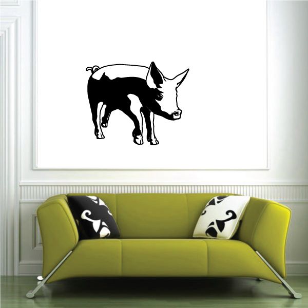 Image of Cute Strolling Pig Decal