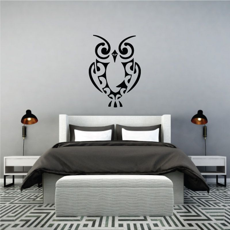 Image of Cute Tribal Owl Decal