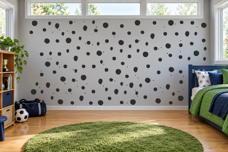 Dalmatian Dot Dash Wall Decal Kit