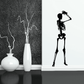 Dancing skeleton wall decal, black silhouette dancing figure