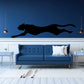 Running tiger silhouette decal, dark black wall decal