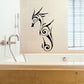 Decorative seahorse wall decal with black stylized seahorses in curling shapes