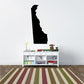 Black Delaware state decal silhouette