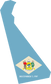 Delaware state shape flag sticker with seal and “DECEMBER 7, 1787”